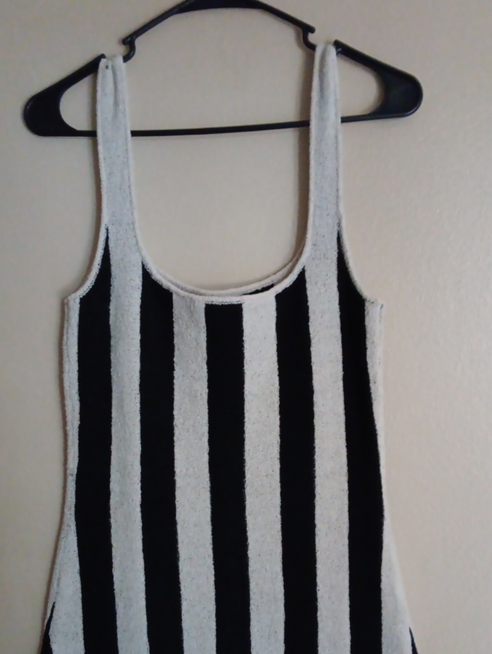 Black and White Striped Tank Dress
